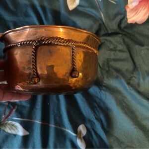 Claire Burke Bronze Brass Bowl 7"D 3.5"H Vintage